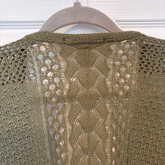 99 Jane Street Open Front Cardigan Olive Green Small - Picture 11 of 12